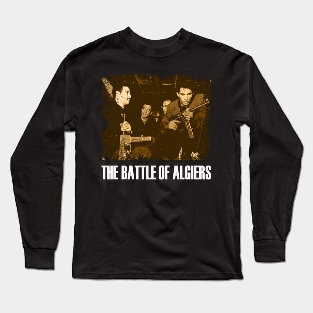 The City as a Battlefield Algiers Vintage Film Art Tee Long Sleeve T-Shirt by Camping Addict